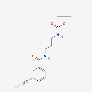 molecular formula C17H22N2O3 B8214276 tert-Butyl (3-(3-ethynylbenzamido)propyl)carbamate 