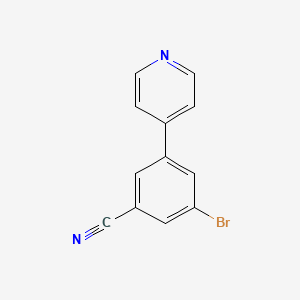 Benzonitrile, 3-bromo-5-(4-pyridinyl)-