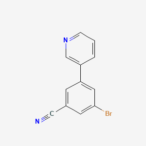 molecular formula C12H7BrN2 B8214297 3-Bromo-5-(pyridin-3-yl)benzonitrile 