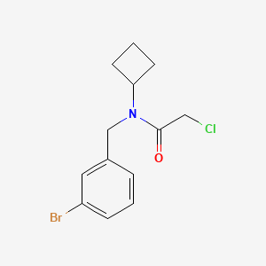molecular formula C13H15BrClNO B8214309 N-(3-Bromobenzyl)-2-chloro-N-cyclobutylacetamide 
