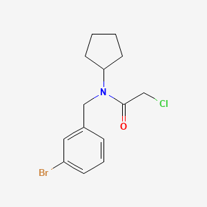 molecular formula C14H17BrClNO B8214310 N-(3-Bromobenzyl)-2-chloro-N-cyclopentylacetamide 