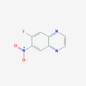 molecular formula C8H4FN3O2 B8214321 6-Fluoro-7-nitroquinoxaline CAS No. 113269-08-2
