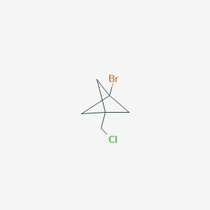 molecular formula C6H8BrCl B8214330 1-Bromo-3-(chloromethyl)bicyclo[1.1.1]pentane 