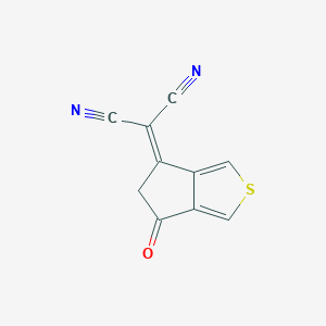 molecular formula C10H4N2OS B8214342 2-(6-Oxo-5,6-dihydro-4H-cyclopenta[c]thiophen-4-ylidene)malononitrile 