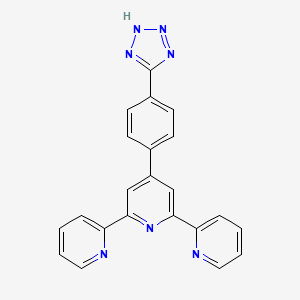 molecular formula C22H15N7 B8214349 4'-(4-(1H-Tetrazol-5-yl)phenyl)-2,2':6',2''-terpyridine 