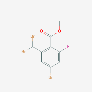 molecular formula C9H6Br3FO2 B8214382 Methyl 4-bromo-2-(dibromomethyl)-6-fluorobenzoate 