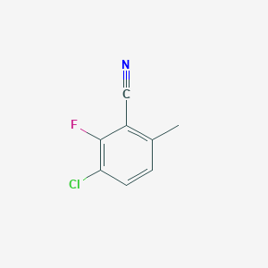molecular formula C8H5ClFN B8214383 3-Chloro-2-fluoro-6-methylbenzonitrile 