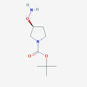 molecular formula C9H18N2O3 B8214389 tert-Butyl (S)-3-(aminooxy)pyrrolidine-1-carboxylate 