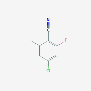 molecular formula C8H5ClFN B8214404 4-Chloro-2-fluoro-6-methylbenzonitrile 