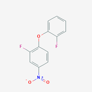 molecular formula C12H7F2NO3 B8214437 2-Fluoro-1-(2-fluorophenoxy)-4-nitrobenzene 
