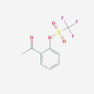molecular formula C9H7F3O4S B8214465 2-Acetylphenyl trifluoromethanesulfonate 