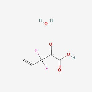 molecular formula C5H6F2O4 B8214472 3,3-Difluoro-2-oxopent-4-enoic acid hydrate 