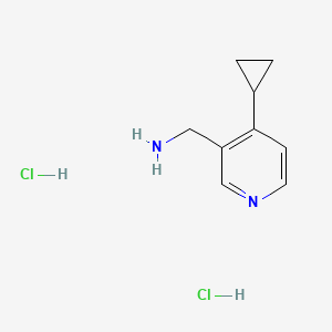 molecular formula C9H14Cl2N2 B8214513 1-(4-Cyclopropylpyridin-3-yl)methanamine dihydrochloride 