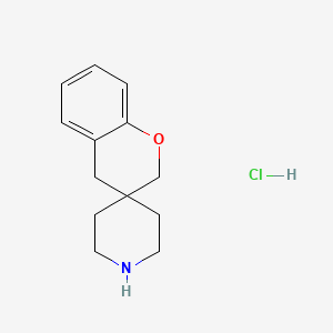 molecular formula C13H18ClNO B8214594 2,4-Dihydrospiro[1-benzopyran-3,4'-piperidine] hydrochloride 