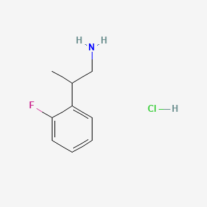 molecular formula C9H13ClFN B8214601 2-(2-Fluorophenyl)propan-1-amine hydrochloride 