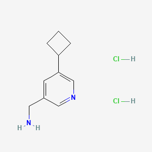 molecular formula C10H16Cl2N2 B8214623 1-(5-Cyclobutylpyridin-3-yl)methanamine dihydrochloride 