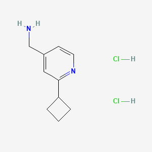 molecular formula C10H16Cl2N2 B8214632 1-(2-Cyclobutylpyridin-4-yl)methanamine dihydrochloride 