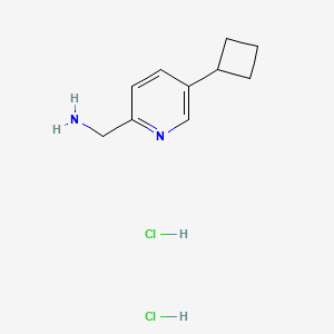 molecular formula C10H16Cl2N2 B8214639 1-(5-Cyclobutylpyridin-2-yl)methanamine dihydrochloride 