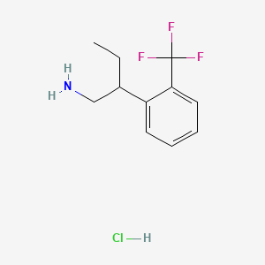 molecular formula C11H15ClF3N B8214660 2-[2-(Trifluoromethyl)phenyl]butan-1-amine hydrochloride 