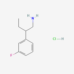 molecular formula C10H15ClFN B8214667 2-(3-Fluorophenyl)butan-1-amine hydrochloride 