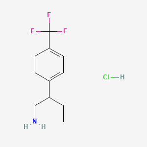 molecular formula C11H15ClF3N B8214671 2-[4-(Trifluoromethyl)phenyl]butan-1-amine hydrochloride 