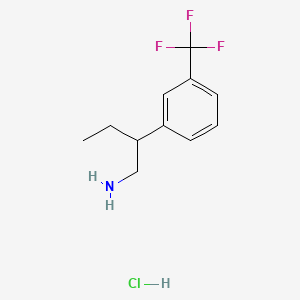 molecular formula C11H15ClF3N B8214678 2-[3-(Trifluoromethyl)phenyl]butan-1-amine hydrochloride 