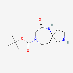 molecular formula C13H23N3O3 B8214699 Tert-butyl 7-oxo-2,6,9-triazaspiro[4.6]undecane-9-carboxylate 