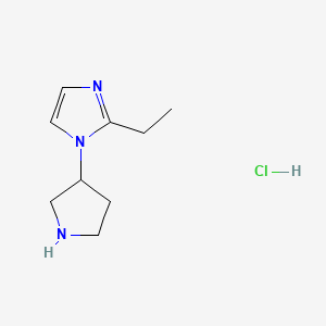 molecular formula C9H16ClN3 B8214709 2-ethyl-1-(pyrrolidin-3-yl)-1H-imidazole hydrochloride 
