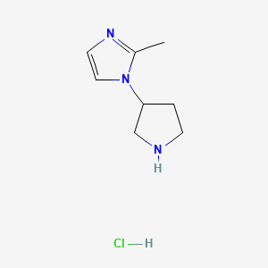 molecular formula C8H14ClN3 B8214721 2-methyl-1-(pyrrolidin-3-yl)-1H-imidazole hydrochloride 
