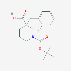 molecular formula C18H24FNO4 B8214728 1-Boc-3-(2-fluorobenzyl)Piperidine-3-Carboxylic Acid 