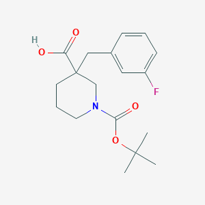molecular formula C18H24FNO4 B8214733 1-Boc-3-(3-fluorobenzyl)Piperidine-3-Carboxylic Acid 