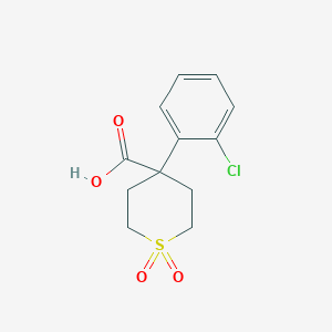 molecular formula C12H13ClO4S B8214768 4-(2-chlorophenyl)tetrahydro-2H-thiopyran-4-carboxylic acid 1,1-dioxide 