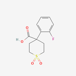 molecular formula C12H13FO4S B8214776 4-(2-Fluorophenyl)-1,1-dioxothiane-4-carboxylic acid 