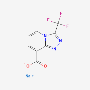 molecular formula C8H3F3N3NaO2 B8214793 Sodium 3-(trifluoromethyl)-[1,2,4]triazolo[4,3-a]pyridine-8-carboxylate 
