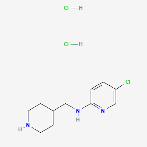 molecular formula C11H18Cl3N3 B8214797 5-chloro-N-[(piperidin-4-yl)methyl]pyridin-2-amine dihydrochloride 