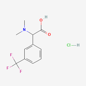 molecular formula C11H13ClF3NO2 B8214818 2-(Dimethylamino)-2-[3-(trifluoromethyl)phenyl]acetic acid hydrochloride 