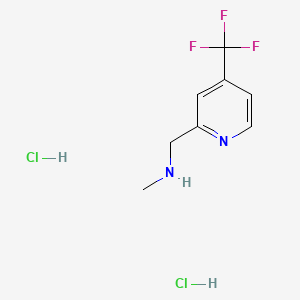 molecular formula C8H11Cl2F3N2 B8214822 Methyl({[4-(trifluoromethyl)pyridin-2-yl]methyl})amine dihydrochloride 