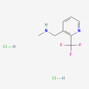 molecular formula C8H11Cl2F3N2 B8214841 Methyl({[2-(trifluoromethyl)pyridin-3-yl]methyl})amine dihydrochloride 