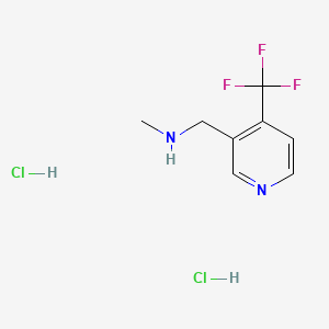 molecular formula C8H11Cl2F3N2 B8214846 Methyl({[4-(trifluoromethyl)pyridin-3-yl]methyl})amine dihydrochloride 