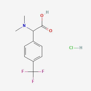 molecular formula C11H13ClF3NO2 B8214852 2-(Dimethylamino)-2-[4-(trifluoromethyl)phenyl]acetic acid hydrochloride 