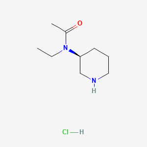 molecular formula C9H19ClN2O B8214861 N-ethyl-N-[(3S)-piperidin-3-yl]acetamide hydrochloride 