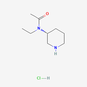 molecular formula C9H19ClN2O B8214897 N-ethyl-N-[(3R)-piperidin-3-yl]acetamide hydrochloride 