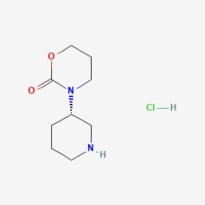 molecular formula C9H17ClN2O2 B8214906 3-[(3S)-piperidin-3-yl]-1,3-oxazinan-2-one hydrochloride 