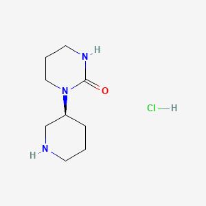molecular formula C9H18ClN3O B8214914 1-[(3S)-piperidin-3-yl]-1,3-diazinan-2-one hydrochloride 