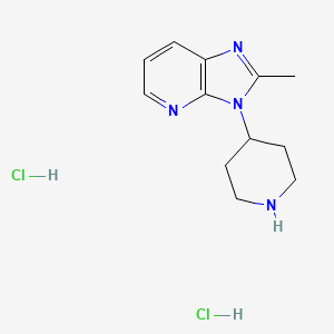 molecular formula C12H18Cl2N4 B8214941 4-{2-methyl-3H-imidazo[4,5-b]pyridin-3-yl}piperidine dihydrochloride 