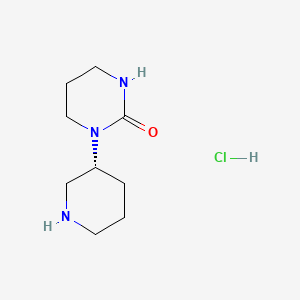 molecular formula C9H18ClN3O B8214951 1-[(3R)-piperidin-3-yl]-1,3-diazinan-2-one hydrochloride 
