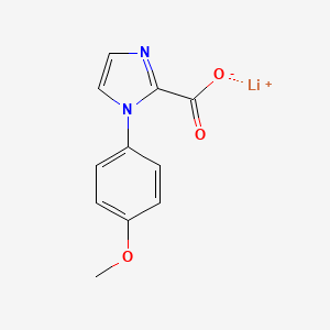 molecular formula C11H9LiN2O3 B8214958 lithium(1+) 1-(4-methoxyphenyl)-1H-imidazole-2-carboxylate 