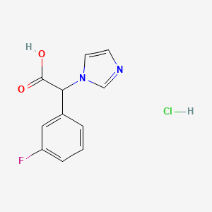 2-(3-fluorophenyl)-2-(1H-imidazol-1-yl)acetic acid hydrochloride
