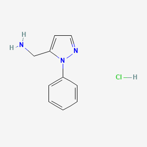 molecular formula C10H12ClN3 B8214982 1-(1-phenyl-1H-pyrazol-5-yl)methanamine hydrochloride 