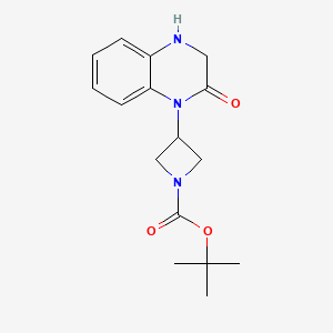 molecular formula C16H21N3O3 B8215026 Tert-butyl 3-(2-oxo-1,2,3,4-tetrahydroquinoxalin-1-yl)azetidine-1-carboxylate 